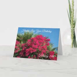 Cartão de aniversário do ano de pulo