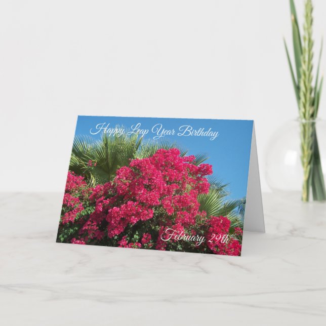 Cartão de aniversário do ano de pulo (Frente)