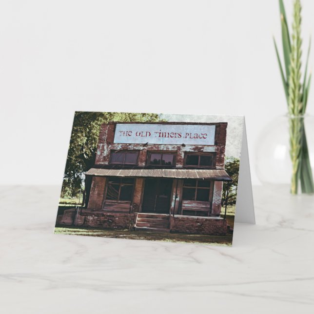 Cartão de Aniversário do Antigo Temporizador (Frente)