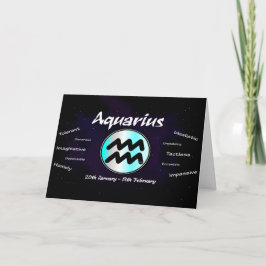 Cartão de Aniversário do Aquarius
