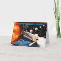Cartão de aniversário do Astronauta Fora deste Mun