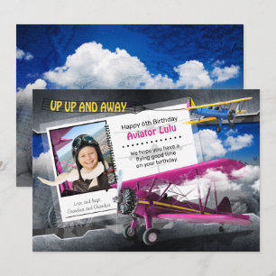 Cartão de Aniversário do Aviador Funny Aviator