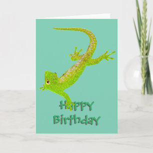 Cartão de Aniversário do Baby Lizard
