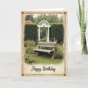 Cartão de Aniversário do Banco de Jardim Pacífico