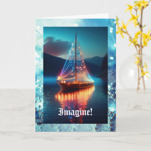 Cartão de Aniversário do Barquinho de Vidro