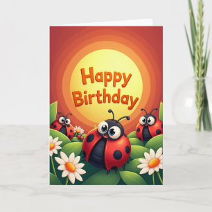 Cartão de Aniversário do Besouro Radiante