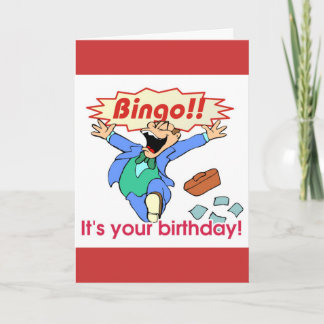 Cartão de aniversário do Bingo