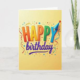 Cartão de Aniversário do Bloco Arco-íris