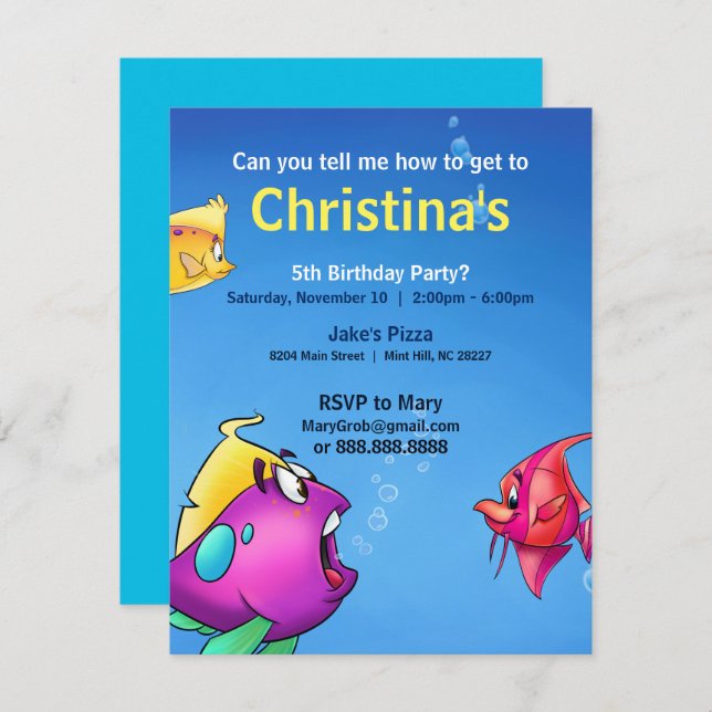 Cartão de aniversário do Bubble (Frente/Verso)