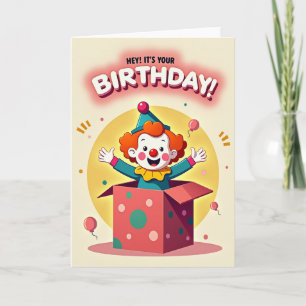 Cartão de Aniversário do Bufão Alegre