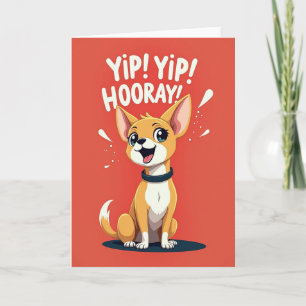Cartão de Aniversário do Cachorrinho Divertido
