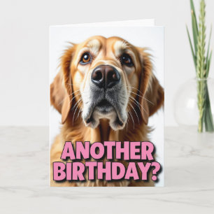 Cartão de Aniversário do Cachorrinho Dourado