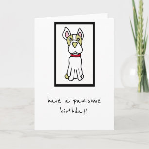 Cartão de Aniversário - Do Cachorro - Boston Terri