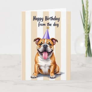 Cartão de Aniversário do Cachorro Caramelo