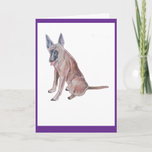 Cartão de Aniversário do Cachorro german shepherd