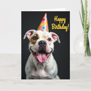 Cartão de Aniversário do Cachorro Sorridente