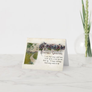 Cartão de Aniversário do Caminho da Floresta com V