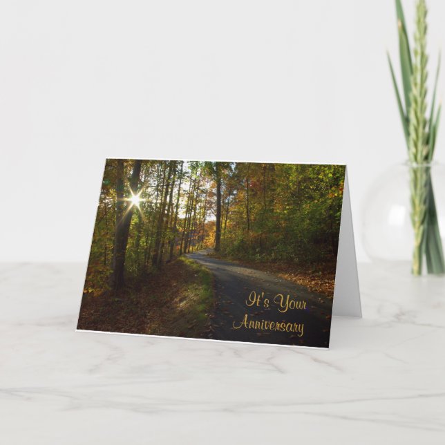 Cartão de Aniversário do Caminho Iluminado pelo So (Frente)