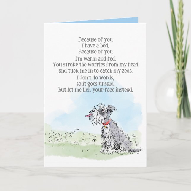 Cartão de aniversário do cão (Frente)