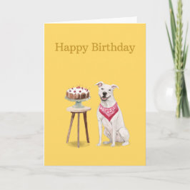Cartão de Aniversário do Cão, American Staffordshi
