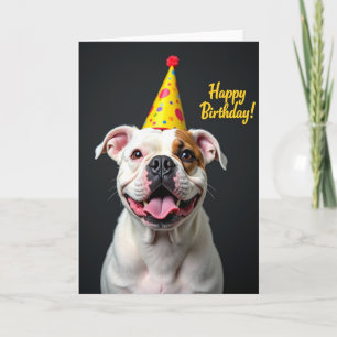 Cartão de Aniversário do Cãozinho Alegre