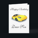 CARTÃO DE ANIVERSÁRIO DO CARRO DE ESPORTES DO<br><div class="desc">PODE SER PERSONALIZADO.</div>