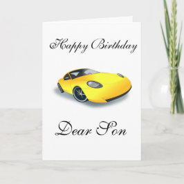 CARTÃO DE ANIVERSÁRIO DO CARRO DE ESPORTES DO