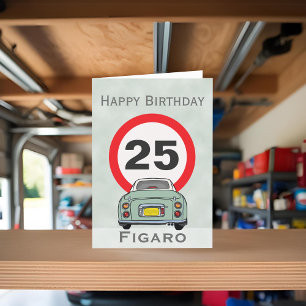 Cartão de Aniversário do Carro Emerald Green Figar