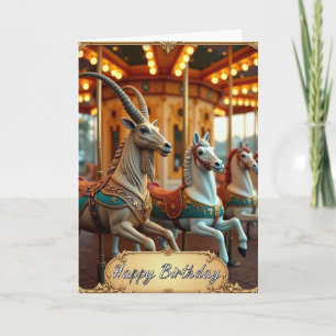 Cartão de Aniversário do Carrusel Sonhador