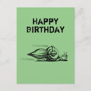Cartão de Aniversário do Cartão Postal do Caracol