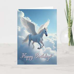 Cartão de Aniversário do Cavalo Alado