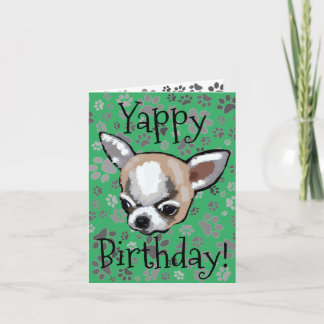 Cartão de Aniversário do Chihuahua Yappy
