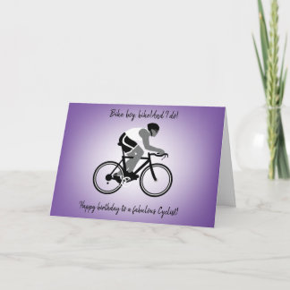 Cartão de Aniversário do Ciclista
