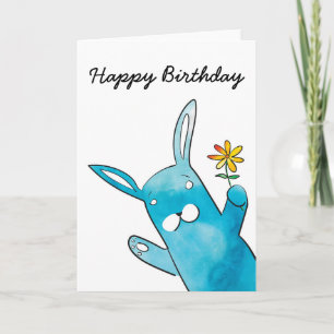 Cartão de Aniversário do Coelho