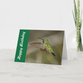 Cartão de aniversário do colibri