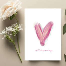 Cartão de Aniversário do Coração Moderno