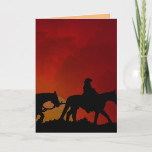 CARTÃO DE ANIVERSÁRIO DO COWBOY FELIZ TRAILS
