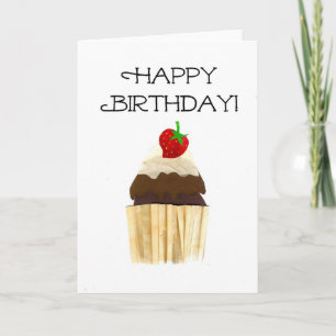 Cartão de Aniversário do cupcake