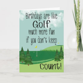 Cartão de Aniversário do Curso de Golfe de Anivers