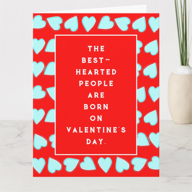 Cartão de aniversário do dia de os namorados (Frente)