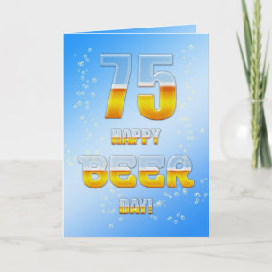 Cartão de aniversário do dia feliz da cerveja 75