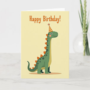 Cartão de Aniversário do Dino Alegre