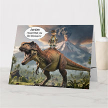 Cartão de Aniversário do Dinossaur