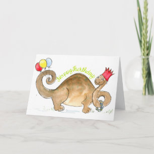 Cartão de Aniversário do Dinossaur