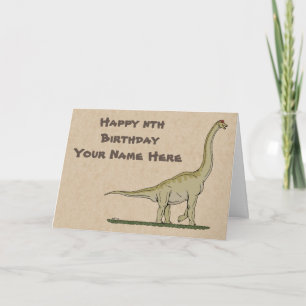 Cartão de Aniversário do Dinossaur Brachiossauro