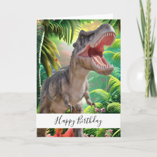 Cartão de Aniversário do Dinossaur Kids Jurassare 