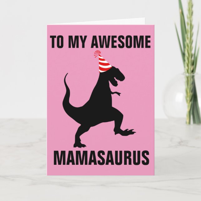 CARTÃO DE ANIVERSÁRIO DO DINOSSAUR MAMASAURUS (Frente)