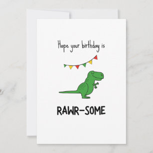 Cartão de Aniversário do Dinossauro Dinossauro Eng