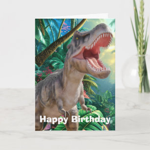 Cartão de Aniversário do Dinossauro Jurássico