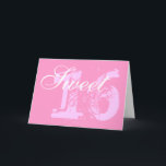 Cartão de aniversário do doce 16<br><div class="desc">cartão de aniversário cor-de-rosa do doce 16</div>